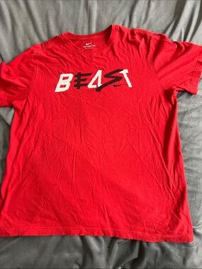 Nike Red BEAST Graphic Short Sleeve Tee